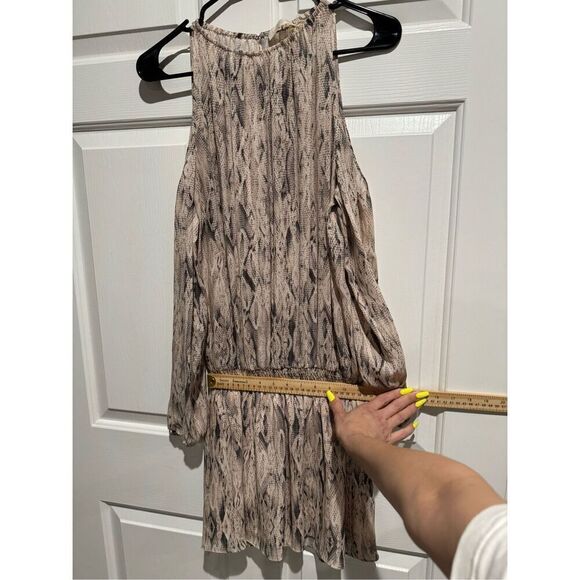 RAMY BROOK Lauren Blush Combo 100% Silk Smocked Waist Dress Small - Picture 10 of 15